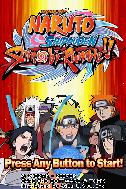Naruto Shippuden: Shinobi Rumble Title Screen